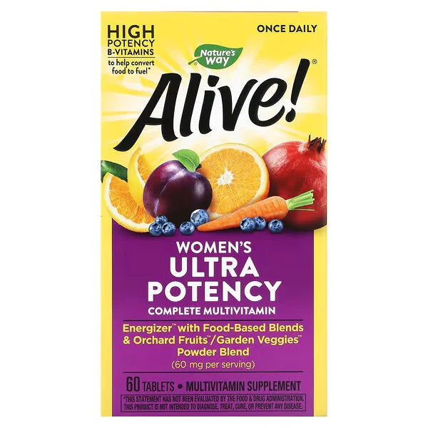 Nature's Way Alive, Once Daily, Women's Ultra Potency Complete Multivitamin, 60 Tablets
