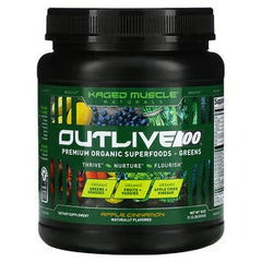 Kaged, Outlive 100, Premium Organic Superfoods + Greens, Apple Cinnamon, 18 oz (510 g)