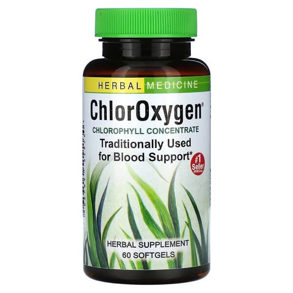Herbs Etc ChlorOxygen, Chlorophyll Concentrate, 60 Softgels