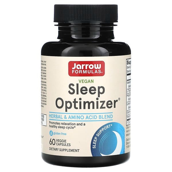 Jarrow Formulas Sleep Optimizer, Vegan, 60 Veggie Capsules