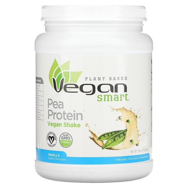 Naturade VeganSmart, Pea Protein Vegan Shake, Vanilla, 1.1 lb (540 g)