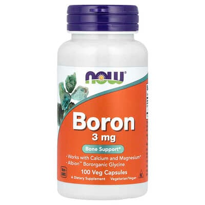 NOW Foods, Boron, 3 mg, 100 Veg Capsules