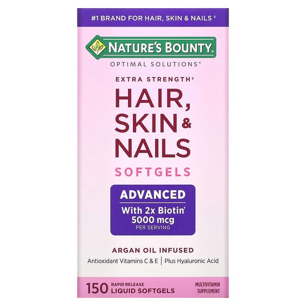 nature's bounty hair skin and nails, Extra Strength, 150 Rapid Release Liquid Softgels