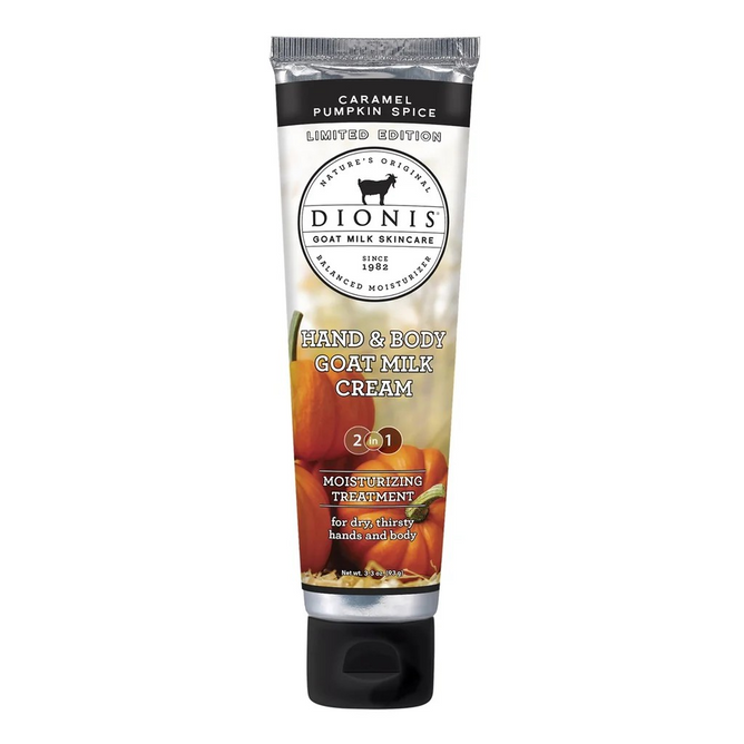 dionis goat milk pumpkin spice, Dionis Goat Milk Hand & Body Cream Caramel Pumpkin Spice 3.3oz