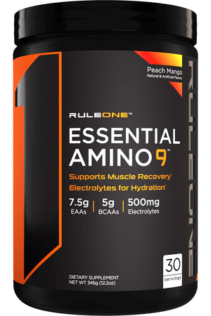 Rule 1 Essential Amino 9 EAA's Peach Mango - 30 Servings
