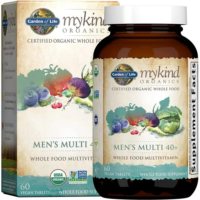 Garden of Life, MyKind Organics, Men's Multi 40+, 60 Vegan Tablets