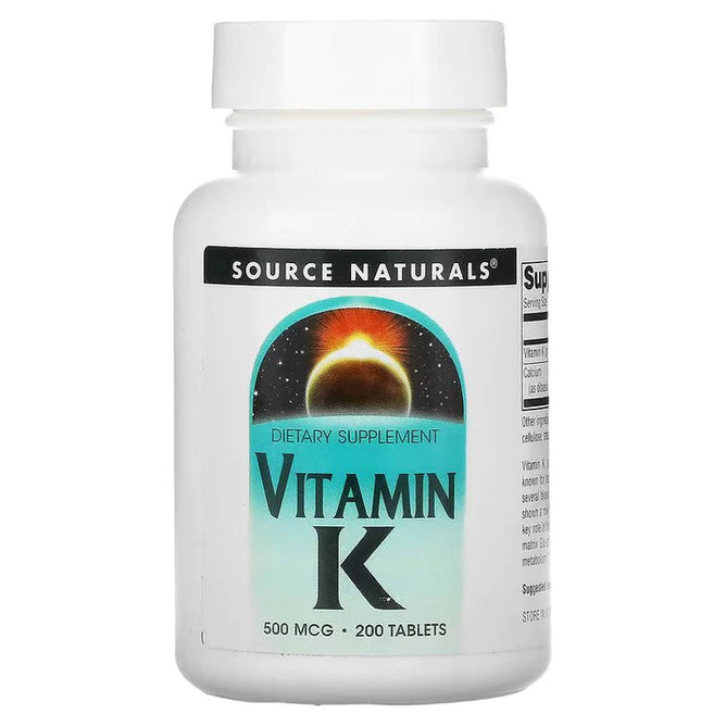Source Naturals Vitamin K, 500 mcg, 200 Tablets