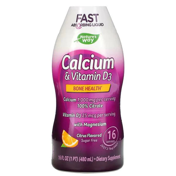 nature's way calcium vitamin d3, calcium vitamin d3 natural citrus flavor, nature's way calcium vitamin d3, Nature's Way, Calcium & Vitamin D3, Citrus, 16 fl oz (480 ml)