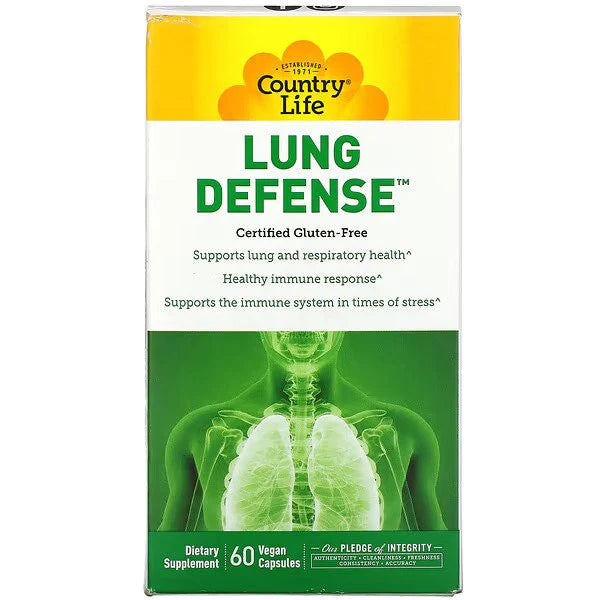 Country Life, Lung Defense, 60 Vegan Capsules (Discontinued Item)