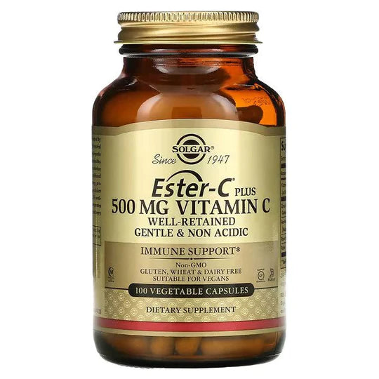 Solgar Ester C, Plus, Vitamin C, 500 mg, 100 Vegetable Capsules