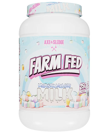marshmallow protein powder, Farm Fed Whey Isolate Protein Marshmallow Milk - 28 Servings, AXE and SLEDGE