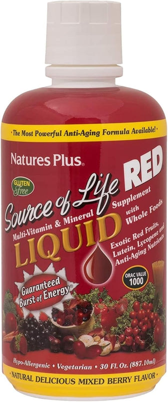 nature's plus source of life red liquid, Multivitamin and Mineral Mixed Berry 30 fl oz