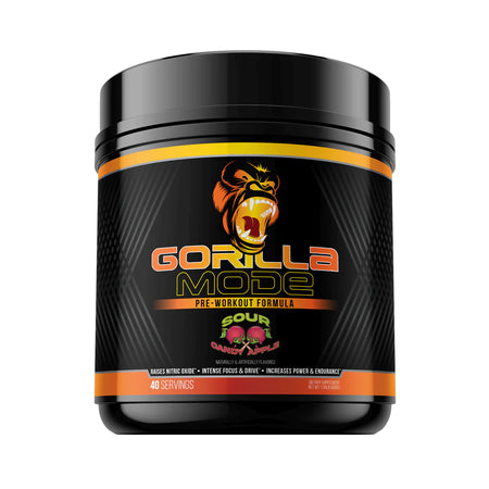 Gorilla Mind Gorilla Mode Pre-Workout Sour Candy Apple - 40 Servings
