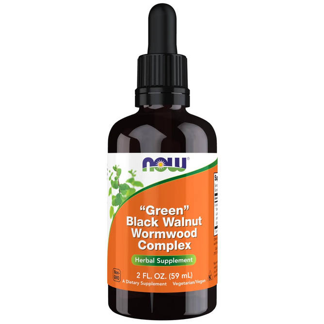 NOW Foods, Green Black Walnut Wormwood Complex, 2 fl oz (59 ml)