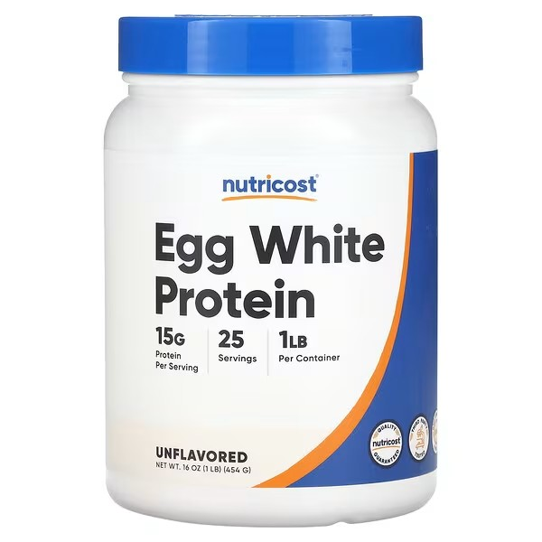 Nutricost, Egg White Protein, Unflavored, 1 lb