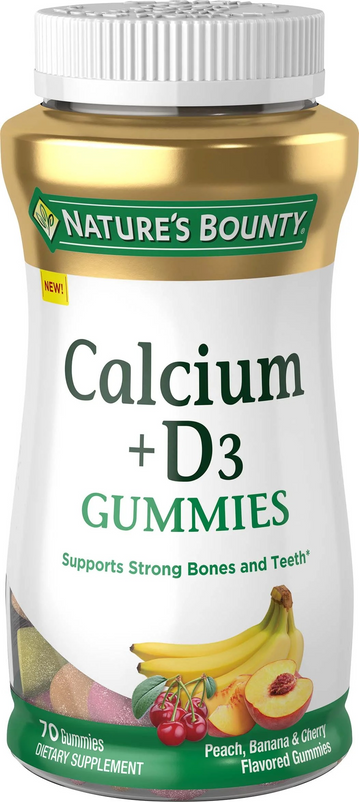 nature's bounty calcium d3 gummies, Multi-Flavored, 70 Ct