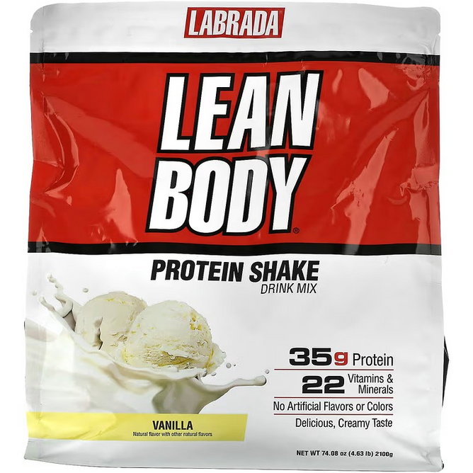 Labrada Nutrition, Lean Body, Protein Shake Drink Mix, Vanilla, 4.63 lbs (2,100 g)