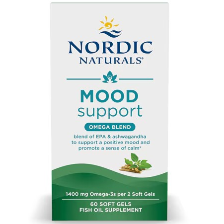 Nordic Naturals Mood Support Omega Blend of EPA and Ashwagandha -60 Softgels
