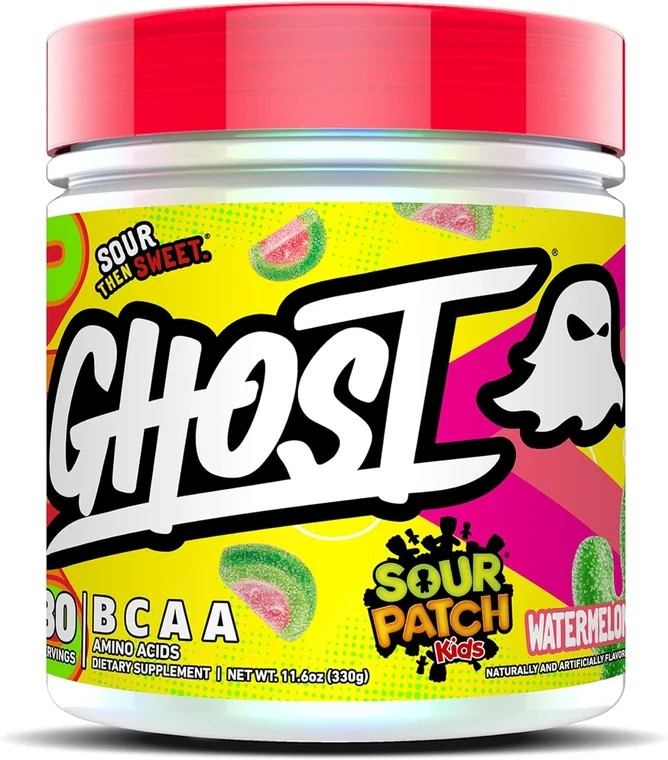ghost bcaa sour patch, ghost bcaa sour patch watermelon, ghost bcaa hydration, ghost sour patch kids watermelon bcaa, 30 Servings