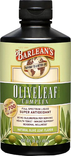 Barlean's Olive Leaf Complex, Liquid, Herbal Supplements 16 Oz
