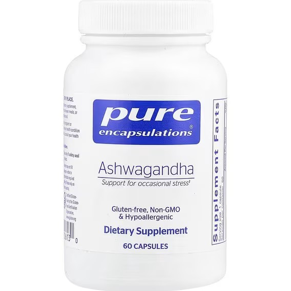 pure encapsulations ashwagandha, 500 mg, 60 Capsules