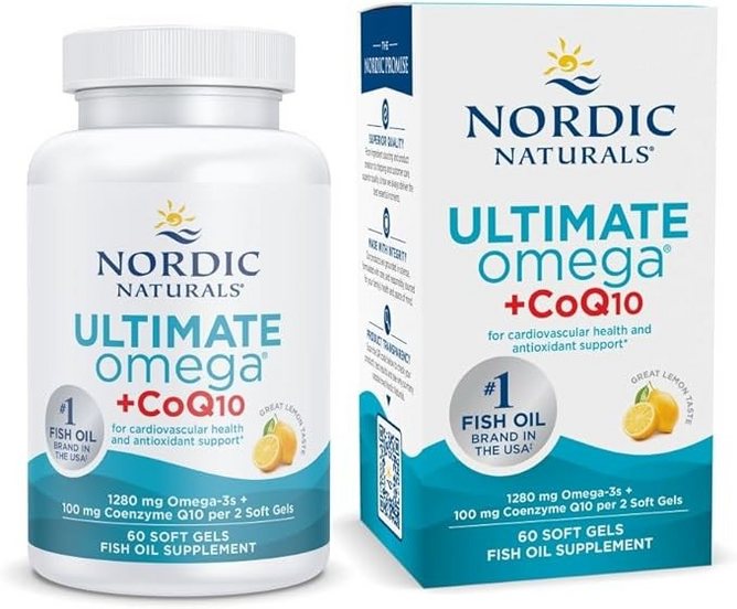 NORDIC NATURALS Ultimate Omega + CoQ10, 60 softgels