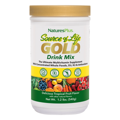 NaturesPlus Source of Life GOLD Drink Mix, Tropical Fruit Flavor, 1.2 lb