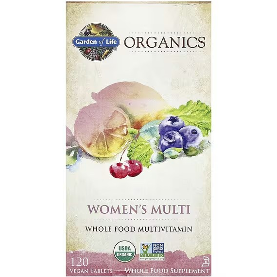 garden of life womens multi, Organics, 120 Vegan Tablets