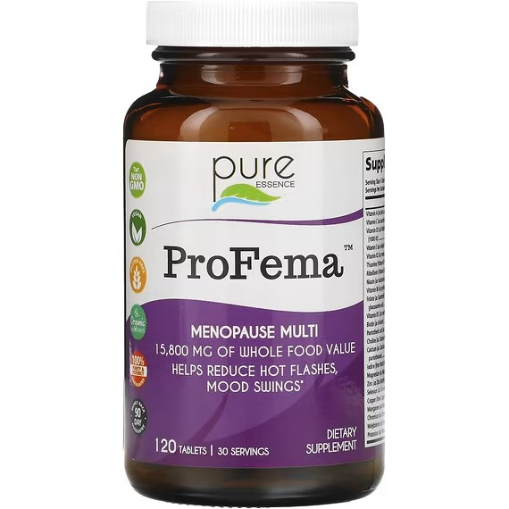 pure essence profema, menopause multi, 120 tablets