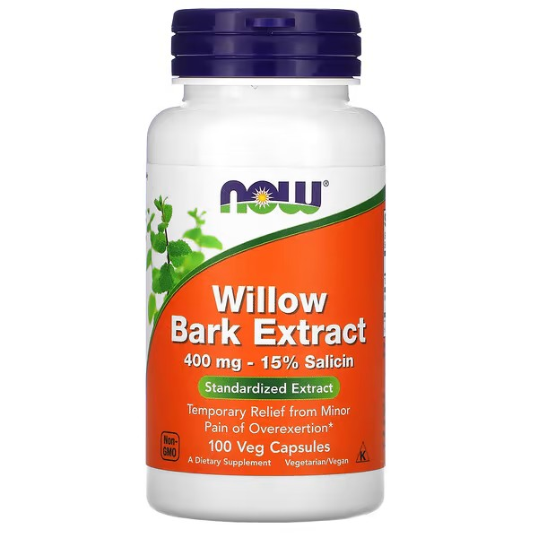 NOW Foods Willow Bark Extract, 100 Veg Capsules (400 mg per Capsule)