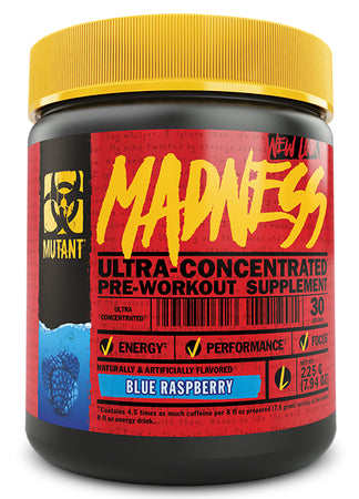MUTANT MADNESS PRE WORKOUT BLUE RASPBERRY - 30 SERVINGS