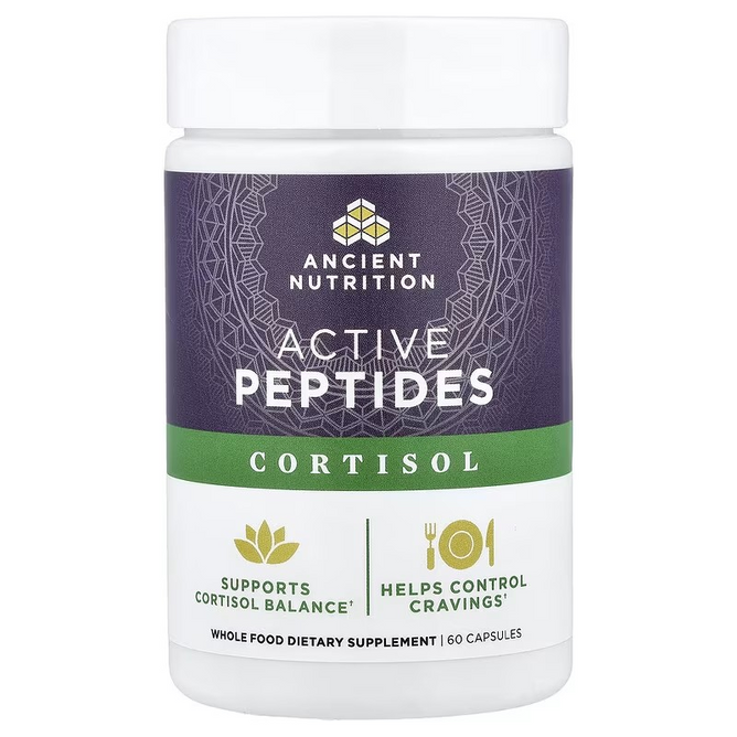 Ancient Nutrition Active Peptides, Cortisol, peptide supplement, 60 Capsules