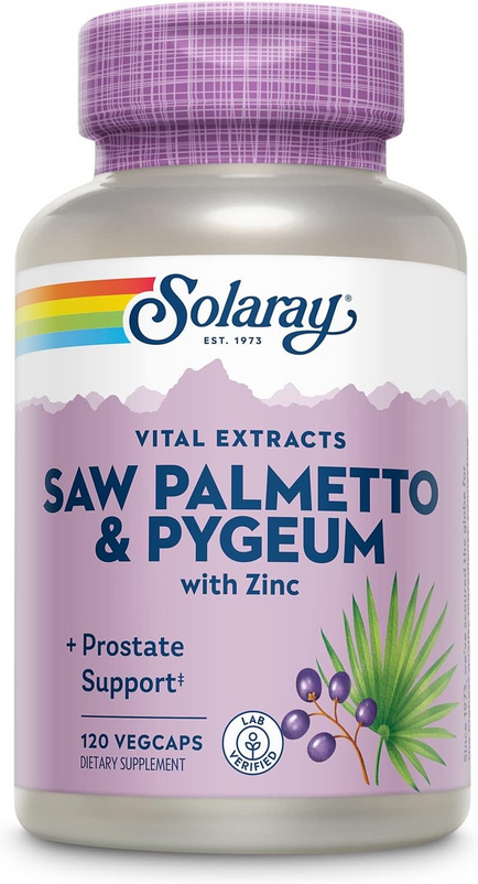 solaray saw palmetto, pygeum saw palmetto solaray, 120 capsules