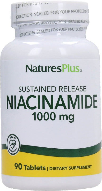 Nature Plus Niacinamide 1000, mg Sustained Release, - 90 Tablets