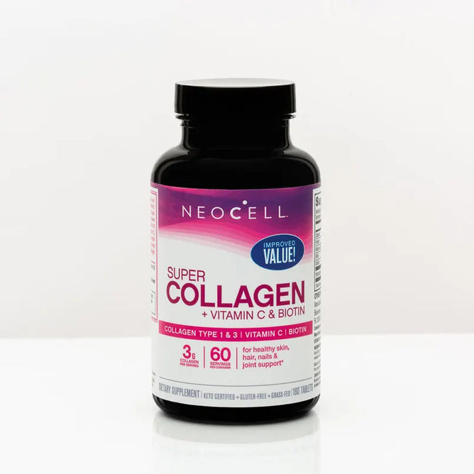 NeoCell Super Collagen, + Vitamin C, 180 Tablets