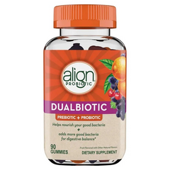 Align DualBiotic Prebiotic and Probiotic Daily Supplement Gummies, Natural Fruit, 90 ct.