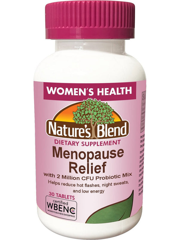 Nature's Blend, Menopause Relief with 2 Million CFU Probiotic Mix, 60 Tablets