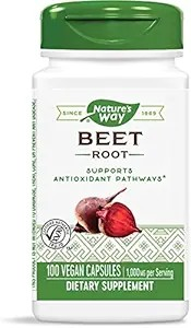 Natures Way Beet Root, - Supports Antioxidant Pathways -- 1,000 mg Per Serving - 100 Vegan Capsules