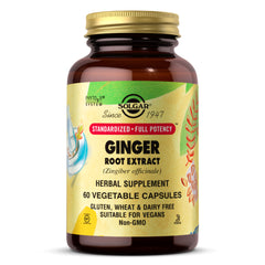 Solgar Ginger Root Extract, 60 Vegetable Capsules, Promote Digestive Health