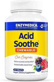 Enzymedica Acid Soothe Chewable Fruit Berry -- 30 Tablets