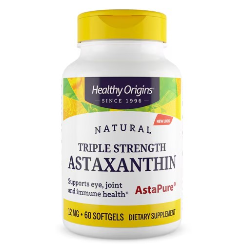 healthy origins astaxanthin triple strength, 12 mg - 60 Softgels,&nbsp;