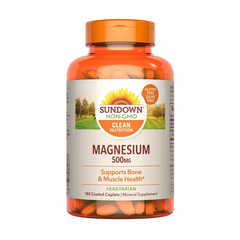 Sundown Naturals Magnesium, 500 mg Caplets, 180 ea