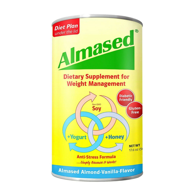 almased dietary supplement for weight management, 17.6 oz, buy almased near me. almased almond vanilla