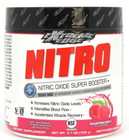 Bluebonnet Nutrition Extreme Edge Nitro Powder Raspberry -- 3.7 oz