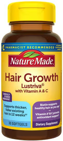 Nature Made Hair Growth Complex with Lustriva 30 Softgels