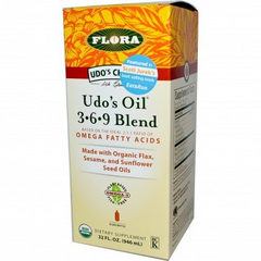 Flora Udo's Oil 3-6-9 Blend Liquid 32 fl.oz Organic Vegan Gluten Free