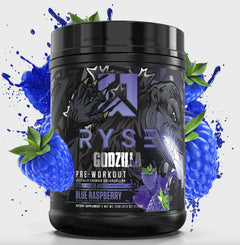 RYSE GODZILLA, PRE-WORKOUT BLUE RASPBERRY - 40 SERVINGS, ryse godzilla pre workout
