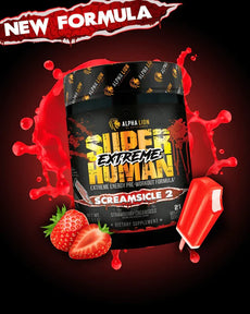 alpha lion supplements, - SUPERHUMAN EXTREME (21 SVG) Pre Workout Supreme Pump Burn Sleep Intra