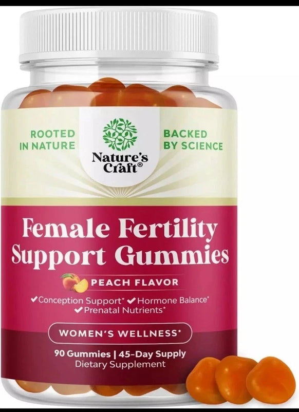 Nature’s Craft Female Fertility Support Gummies Peach Flavor 60 Gummies Ex5/26