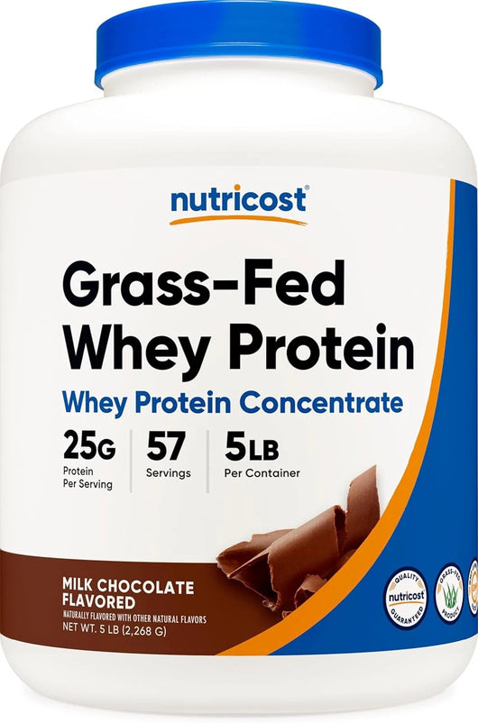 Nutricost Grass-Fed Whey Protein Concentrate (Chocolate) 5 Pound (Pack of 1)